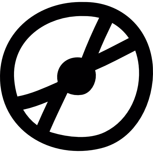 Cd with shines compact doodle disc icon