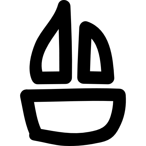 Draw boat transport boat sail icon