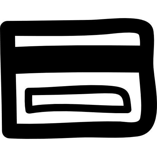 Draw credit card shopping commerce online store icon