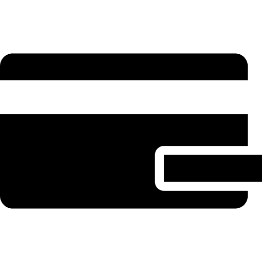 Credit card bank card commerce shopping icon