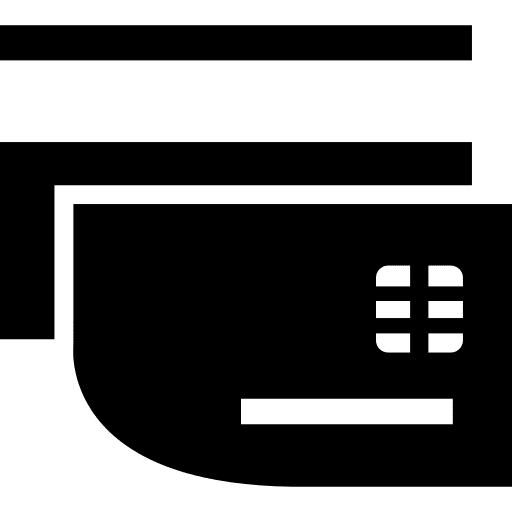 Cellphone commerce debit card mobile phone icon