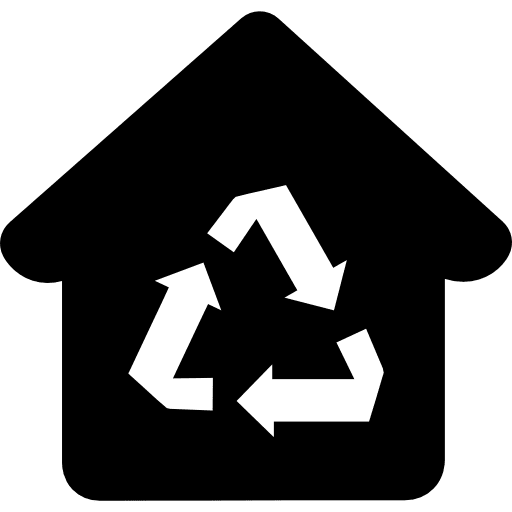 Ecological house recycle buildings building icon