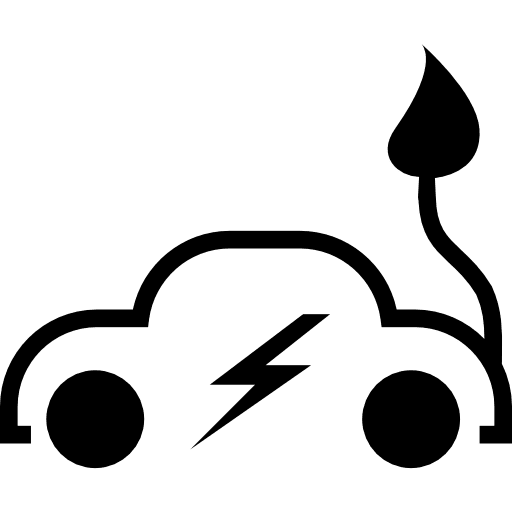 Eco energy car vehicle electric energy icon