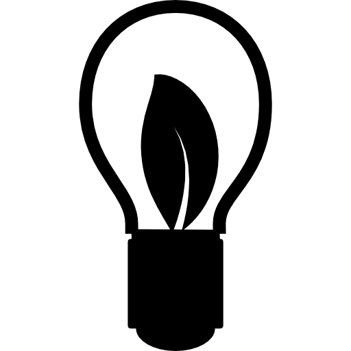 Eco lighting tools and utensils eco illumination icon