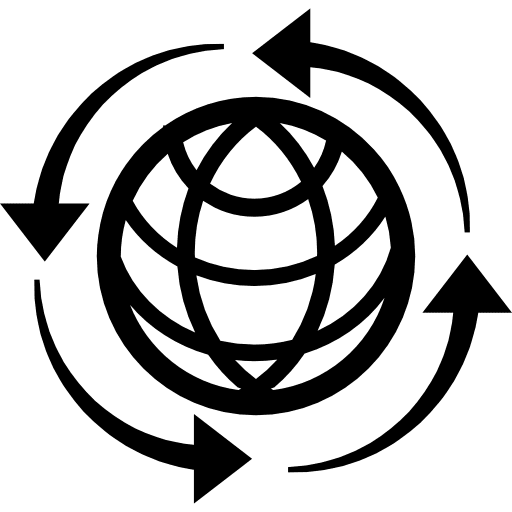 Global signs planet earth recycle icon