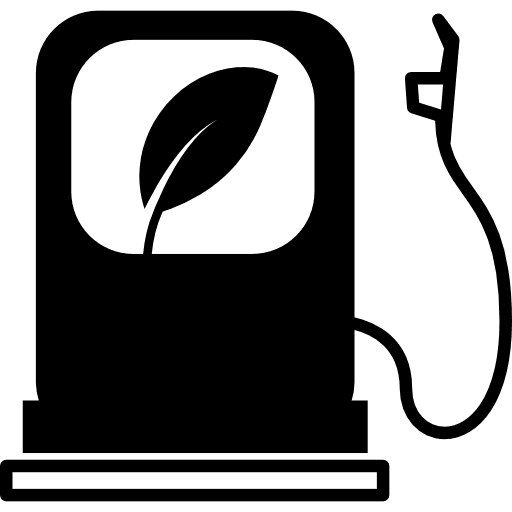 Eco fuel gas station leaf gasoline icon