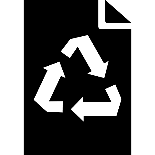 Recycled paper ecologic ecological recycle icon