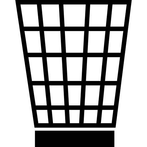 Waster empty tash can garbage icon