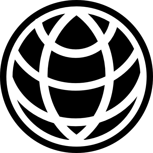 Worldwide geography earth grid planet icon