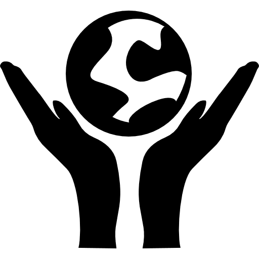 Save the earth care hands signs icon