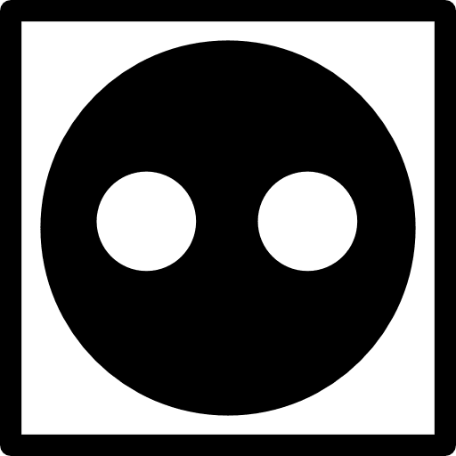 Eco electricity electric square plug icon