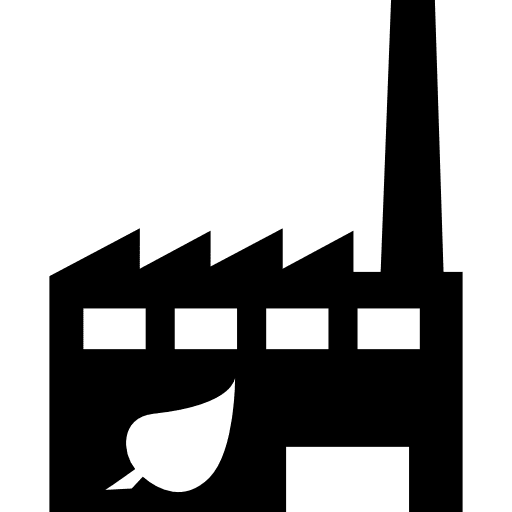 Eco factory business building ecologic icon