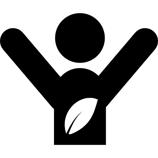 Eco volunteer ecologism stick man ecological icon