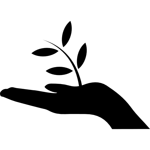 Plant a tree yard hand gardening icon