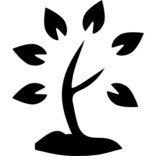 Tree yard gardening leaves icon