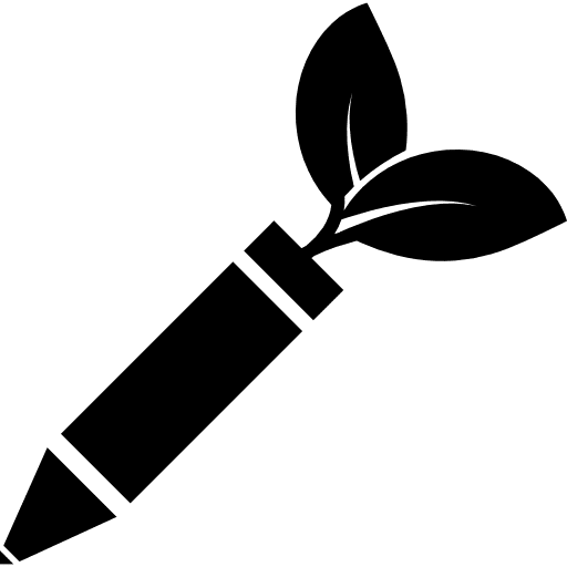 Eco pencil ecological write tools and utensils icon