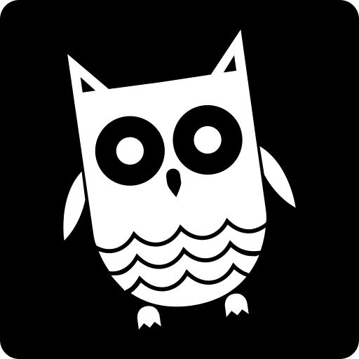 Social logotype social normal owl icon