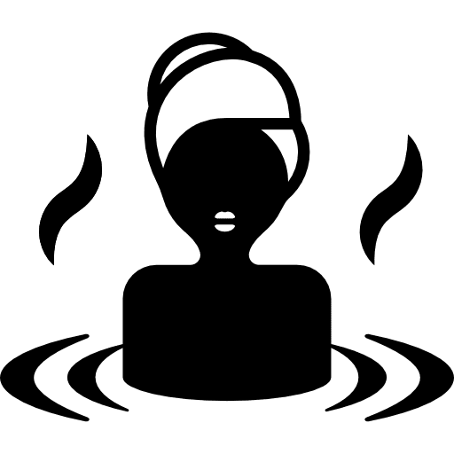 Claw bath in spa claw relax heat icon