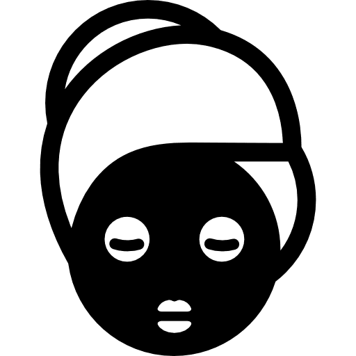 Spa face mask treatment for woman face feminine masks icon