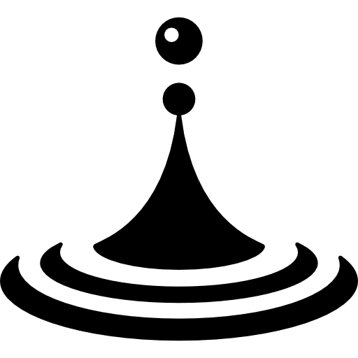 Spa waters treatment drop splash icon