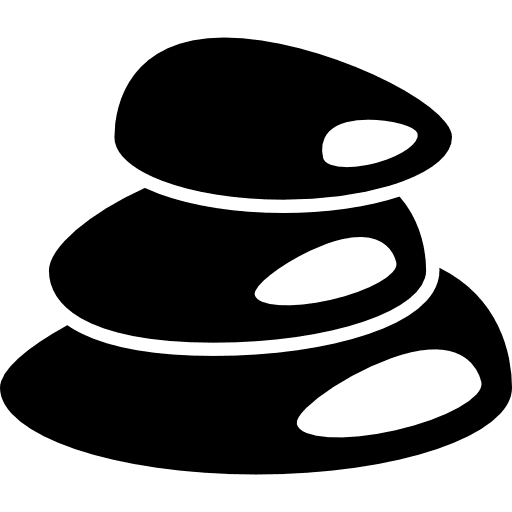 Spa heating stones treatment stack spa stacked icon