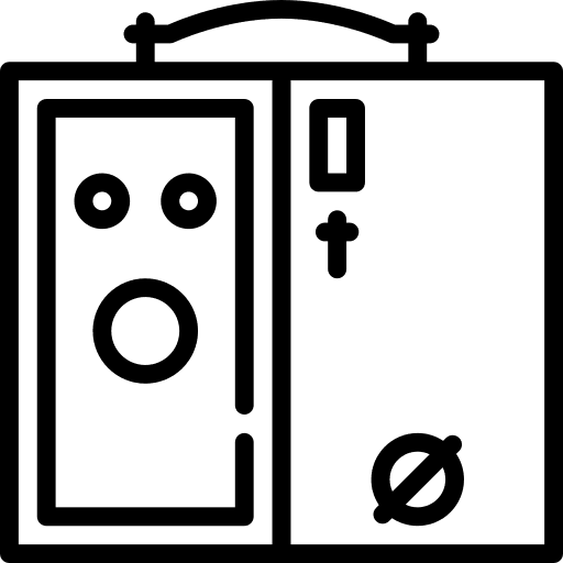 Vintage photo camera other boxes icon