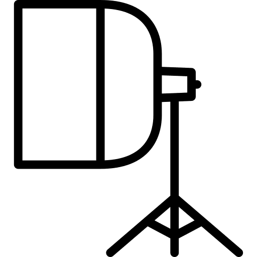 Soft box light technology photograph icon