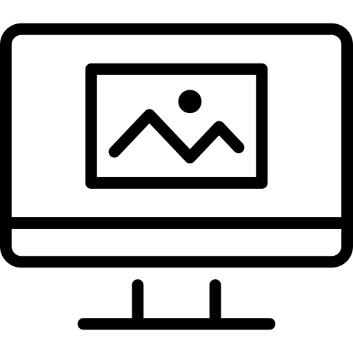 Photography computer monitor tv screen technology icon