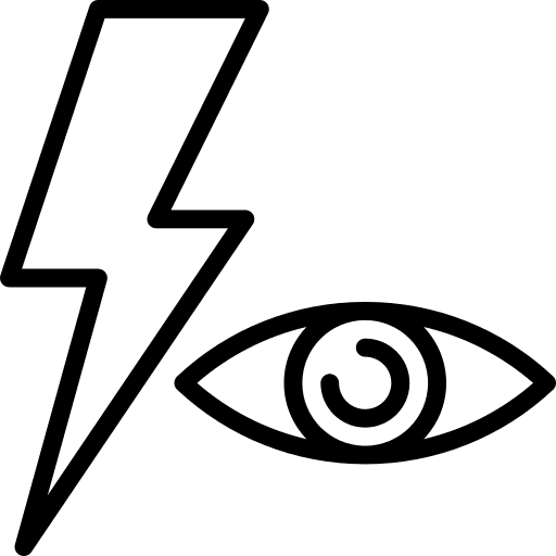 Red eye technology flash red eye icon