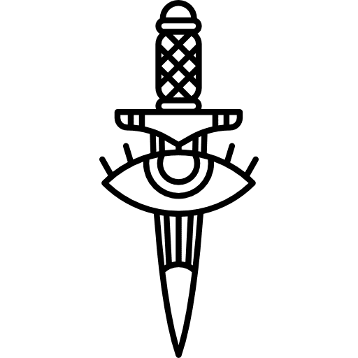 Dagger knife tattoo ete icon