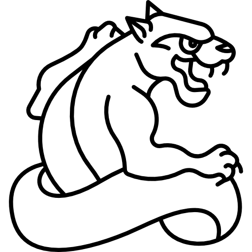 Puma animal wildlife vintage icon