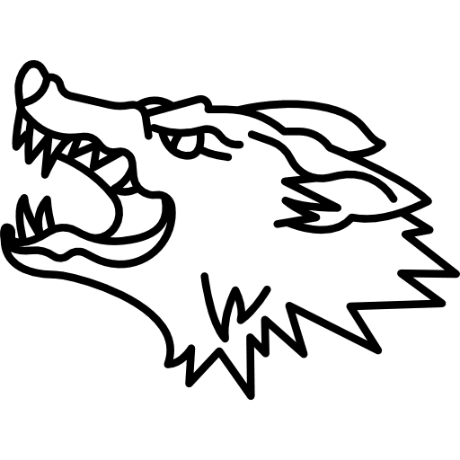 Wolf animals tattoo animal icon