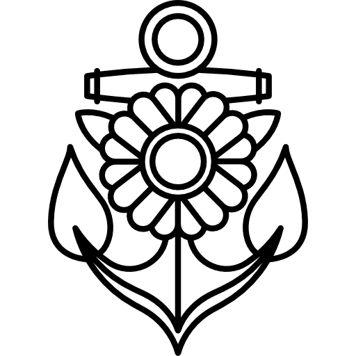 Anchor tattoo vintage sailor icon