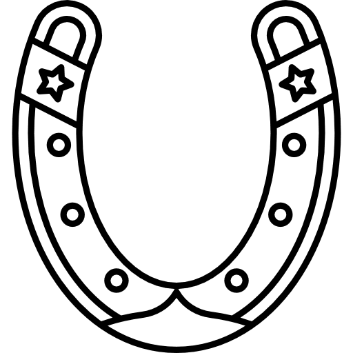 Horseshoe luck tattoo shapes icon