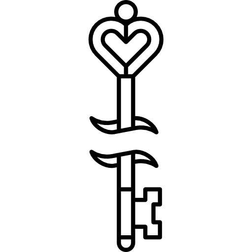 Key vintage tool tattoo icon