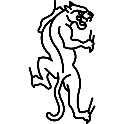 Puma animals wildlife vintage icon