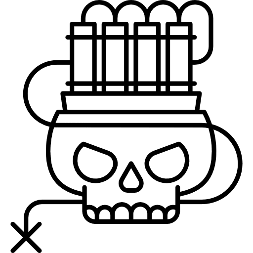 Dinamite explosion old school tattoo icon