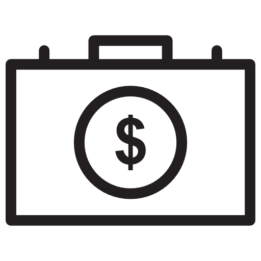 Briefcase business case luggage icon