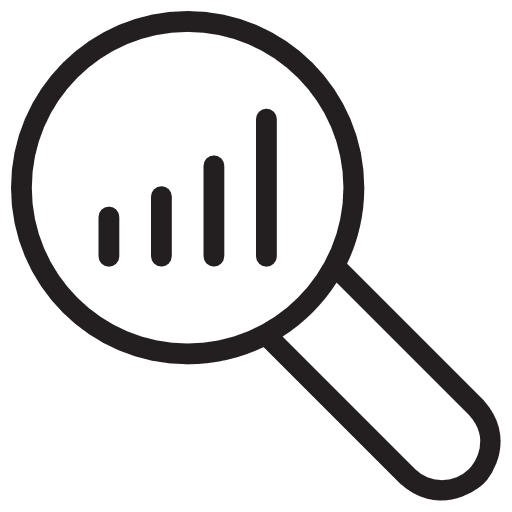 Magnifying glass tools and utensils zoom search icon