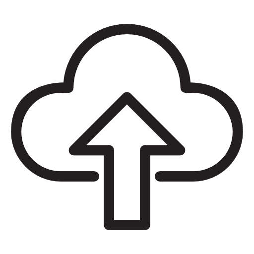 Cloud computing file storage technology data storage icon