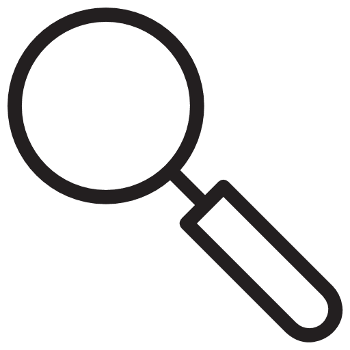 Magnifying glass loupe tools and utensils detective icon