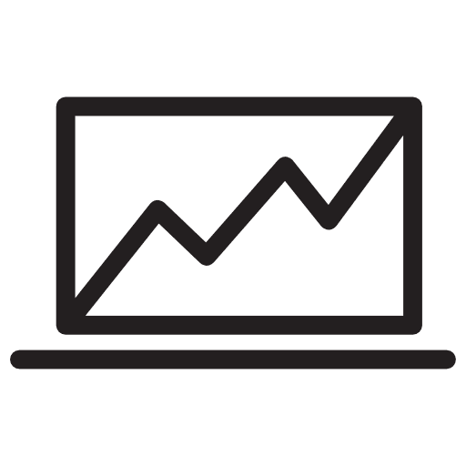 Laptop statistics stats technology icon