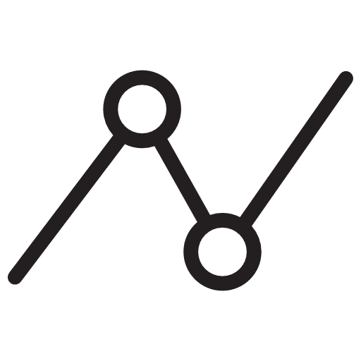Line chart lines graphics graphic icon