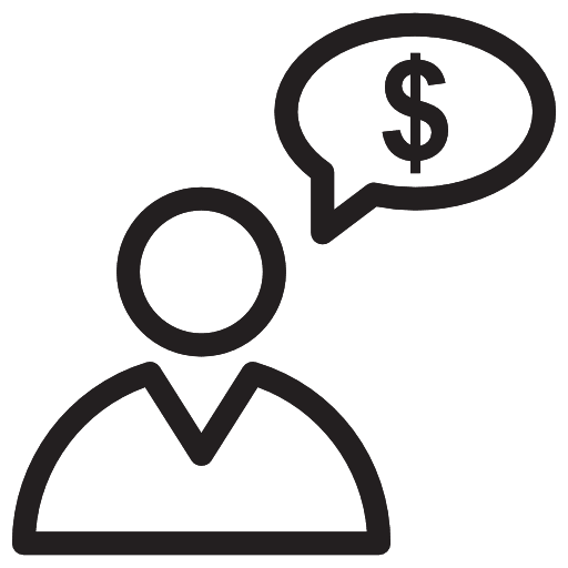 Stick man people banking money icon