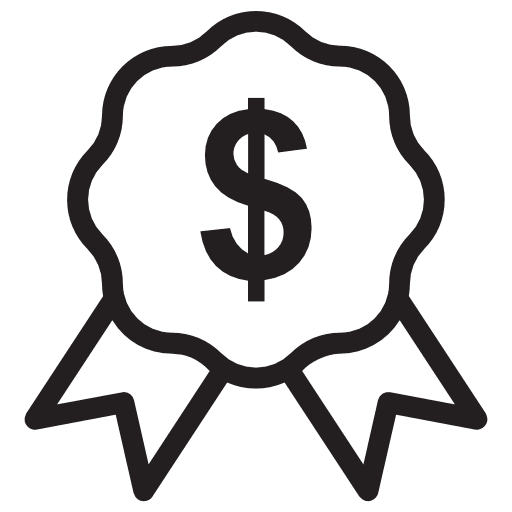 Badge dollar symbol insignia emblem icon