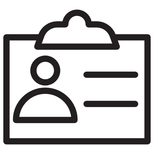 Id card identification id card about person icon