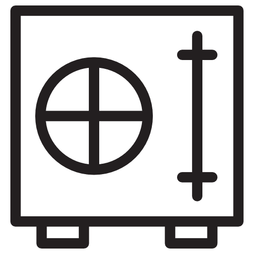Safe box banking business security icon