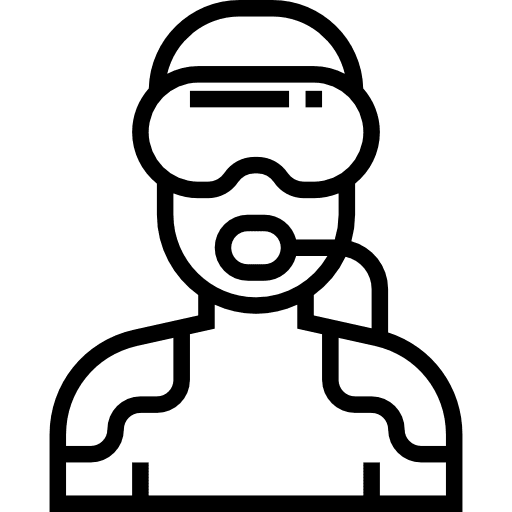 Scuba diver occupation user social icon