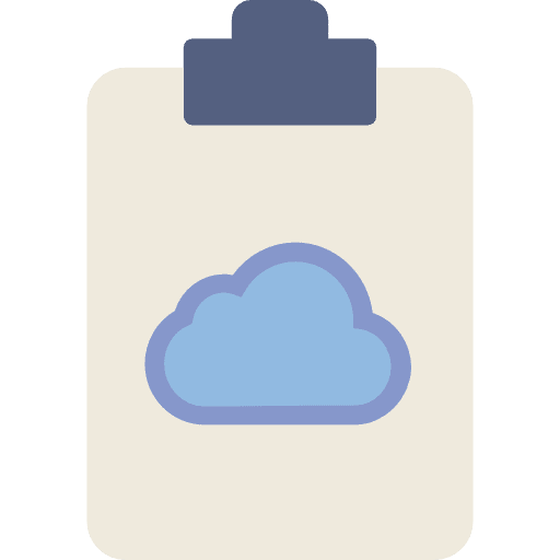 Clipboard verification files and folders clipboard icon