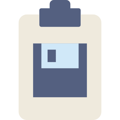 Clipboard verification files and folders list icon